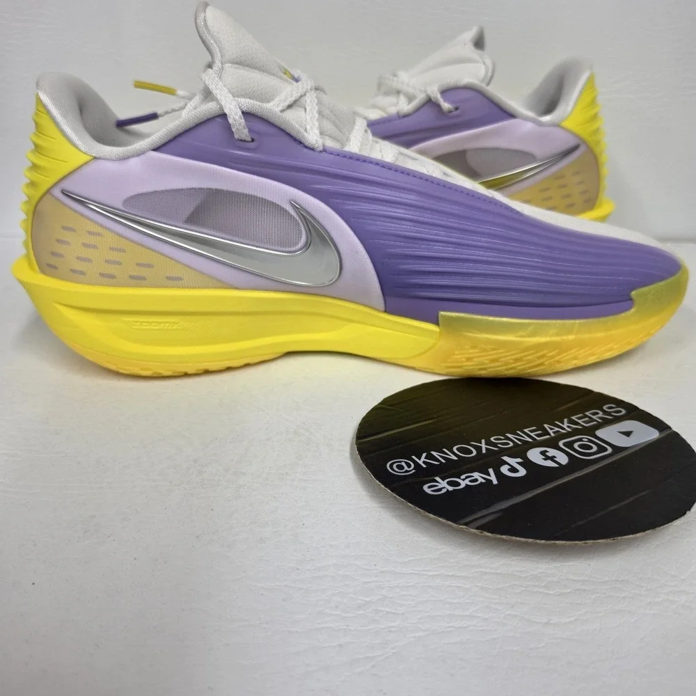 Nike Air Zoom G.T. Cut 3 Turbo Lakers Yellow Purple HV9918-500 Men's Size 10